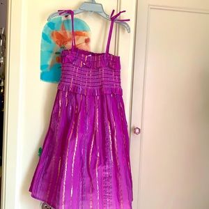 Sundress with metallic strips